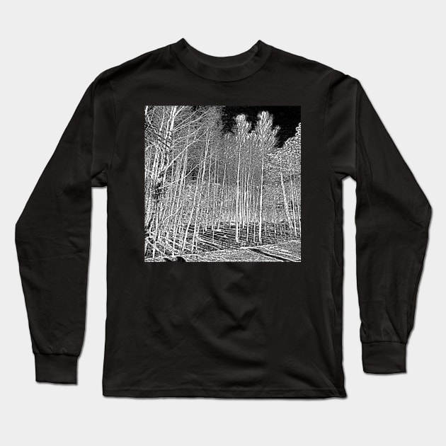 The Forest at Night Long Sleeve T-Shirt by PabloPKasso